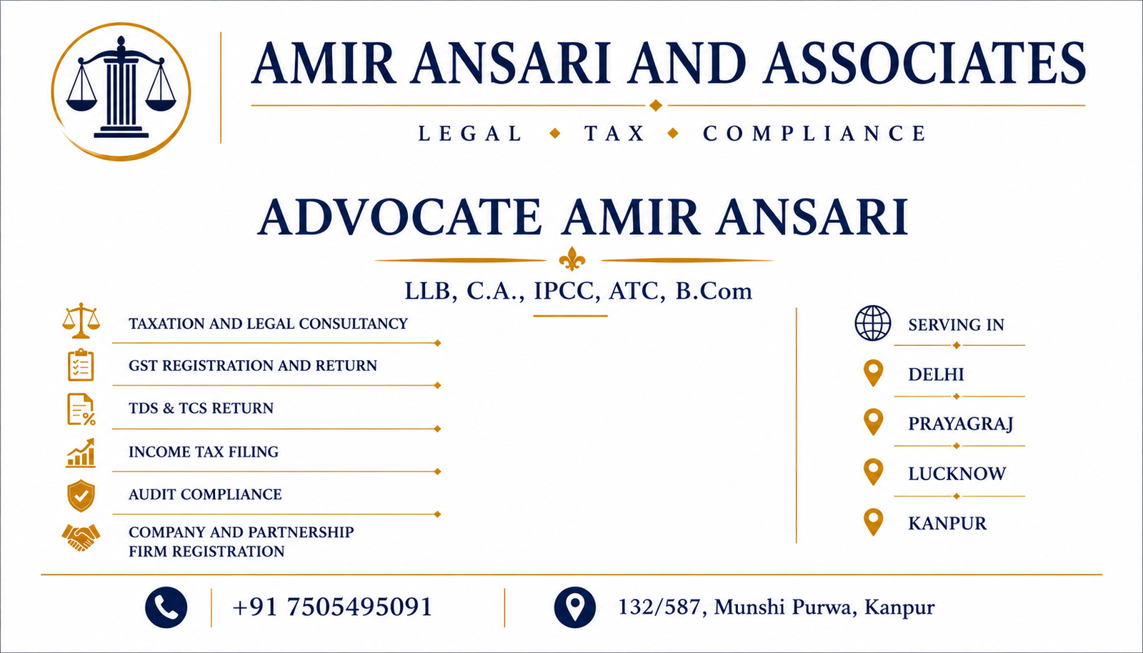 amir ansari business cards