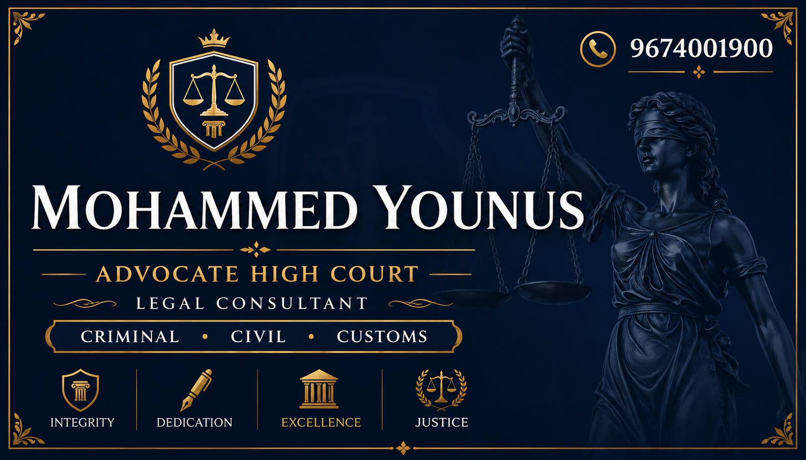 lawyers visiting card
