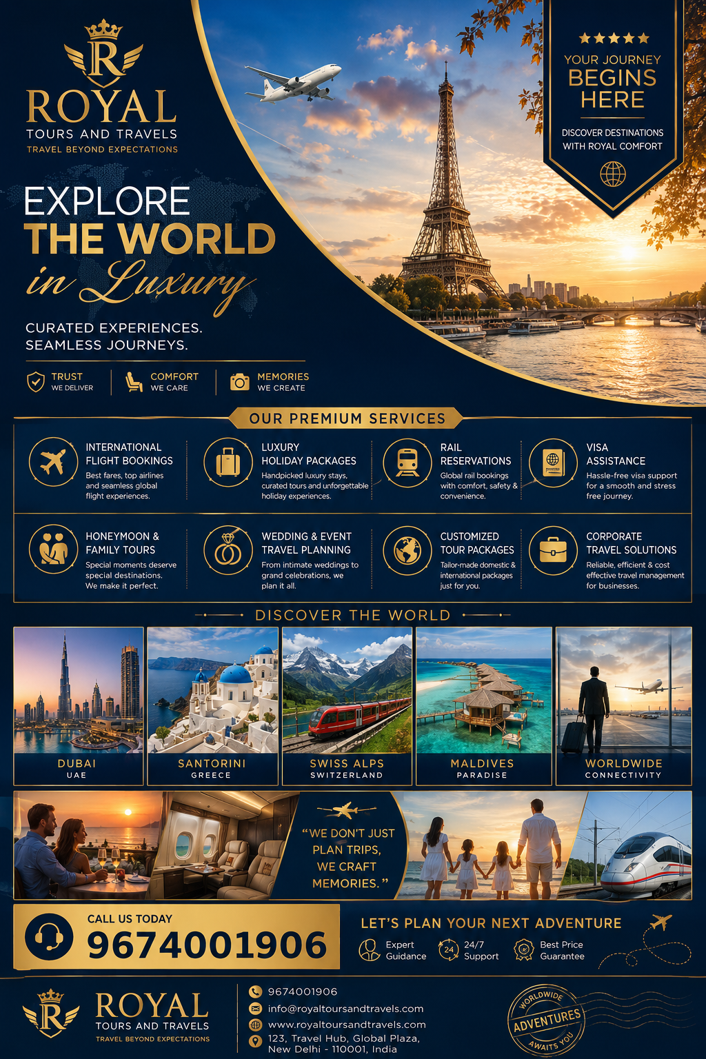 royal tour and travels flyers