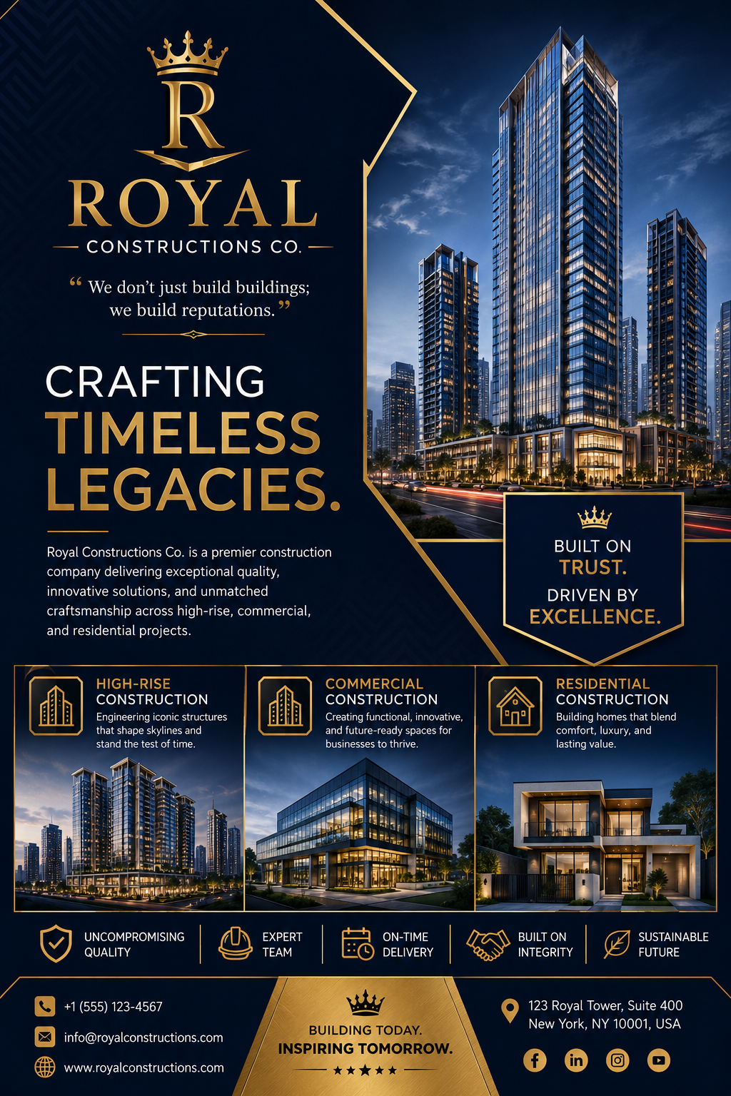 construction company promotional flyer